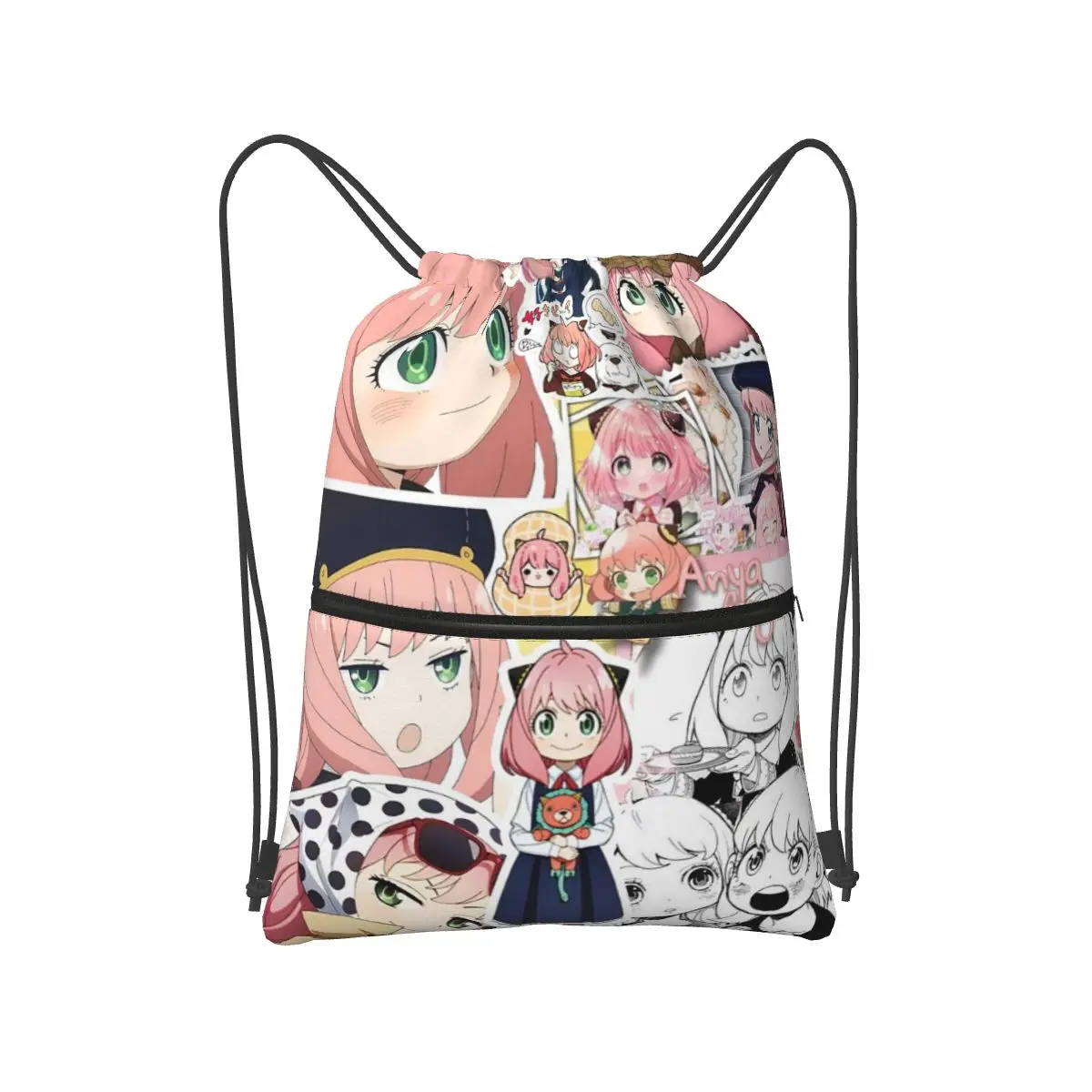

Kawaii Manga Spy X Family Backpacks Multi-function Drawstring Bags Sports Bag Book Bags for Travel School