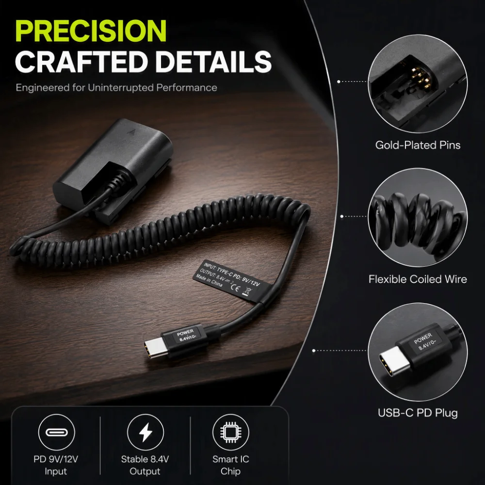 ABS + PC Dummy Battery Adapter for Canon 5D/5D/5D4/6D/6D2/60D/7D/7D2/70D/80D/90D/5DSR/R/R5/R5C/R6/R6II/R7