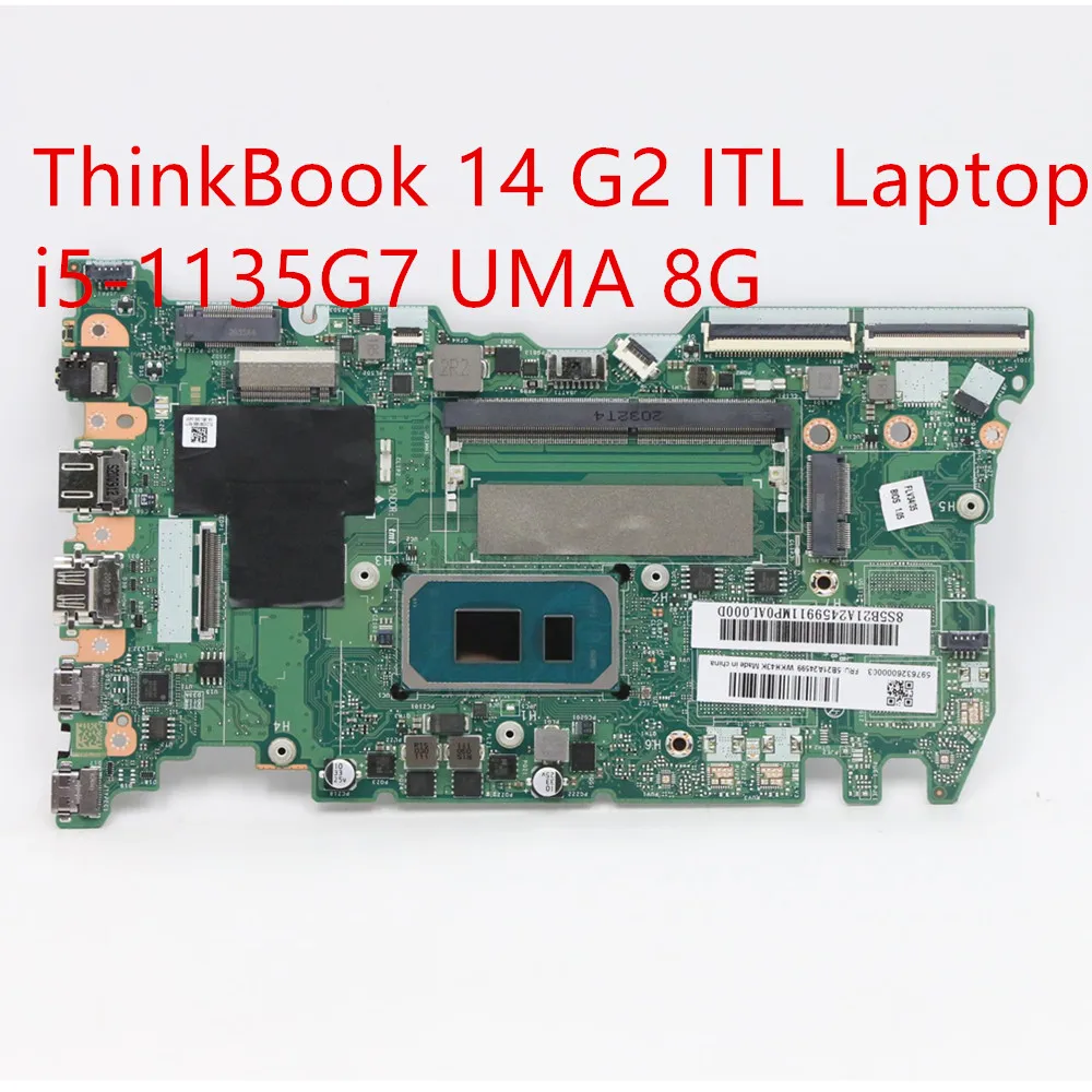 

Motherboard For Lenovo ThinkBook 14 G2 ITL Laptop Mainboard i5-1135G7 UMA 8G 5B21A24599