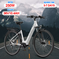 Electric Bike ONESPORT OT07 250W Brand Motor 36V10.4Ah Lithium battery E-Bike 27.5Inch Tire City Travel 7 Speed Electric Bicycle