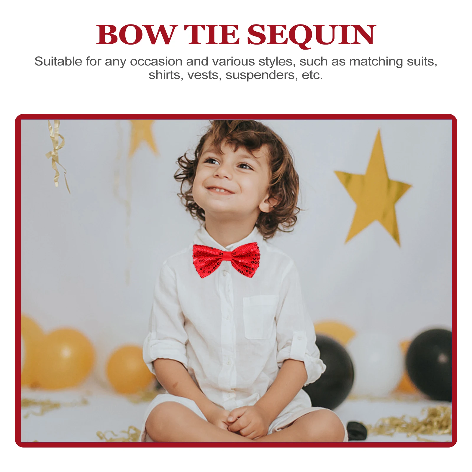 5 قطعة الأطفال سباركلي الترتر القوس العلاقات قبل تعادل قابل للتعديل ل مرحلة التخرج عادية حفلة الترتر القوس الشريط Bowknot العلاقات الشعر #6