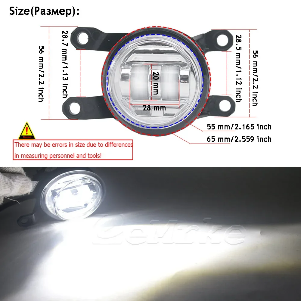White / Yellow Led Fog Lights Lamp DRL for Toyota Camry HEV 2024 2025 with Lens & Ip67 Waterproof & Plug and Play LEFT and RIGHT detail image 6