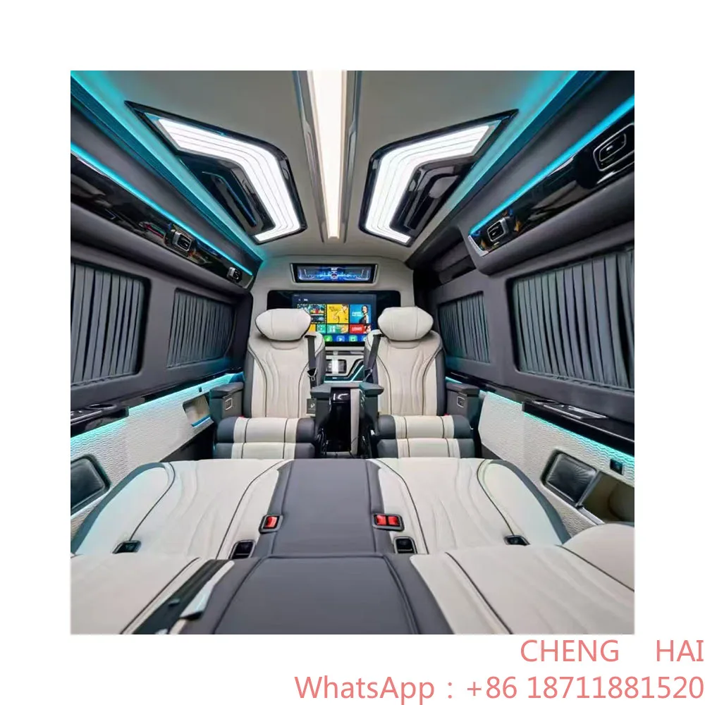 Customized CHENG HAI VIP Luxurious Mercedes Sprinter Van Full Interior Walls Upgrade Sprinter Interior Upgrade Car Partitions Va