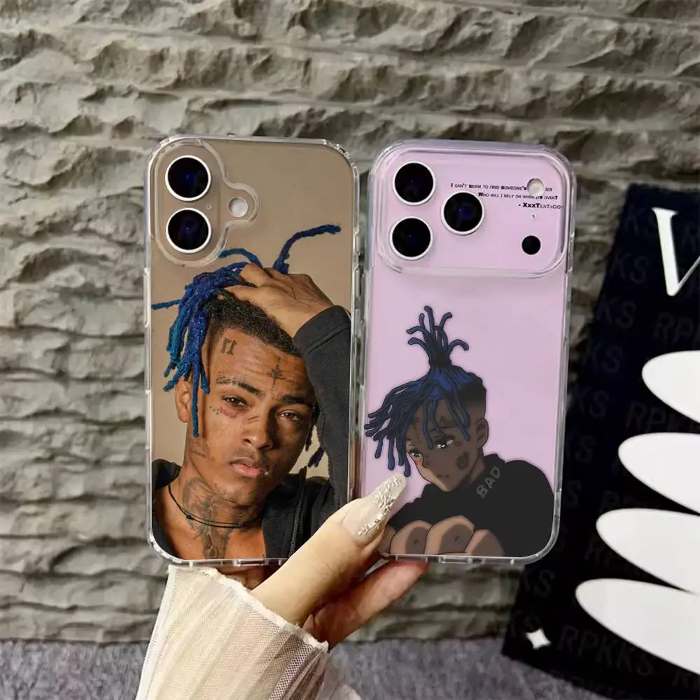 X-XXXTentactions 17 حافظة هاتف مغني الراب لهواتف iPhone 17,16,15,14,13,12,Pro,Max,Plus,E,SE4,Air,غطاء شفاف صغير #1