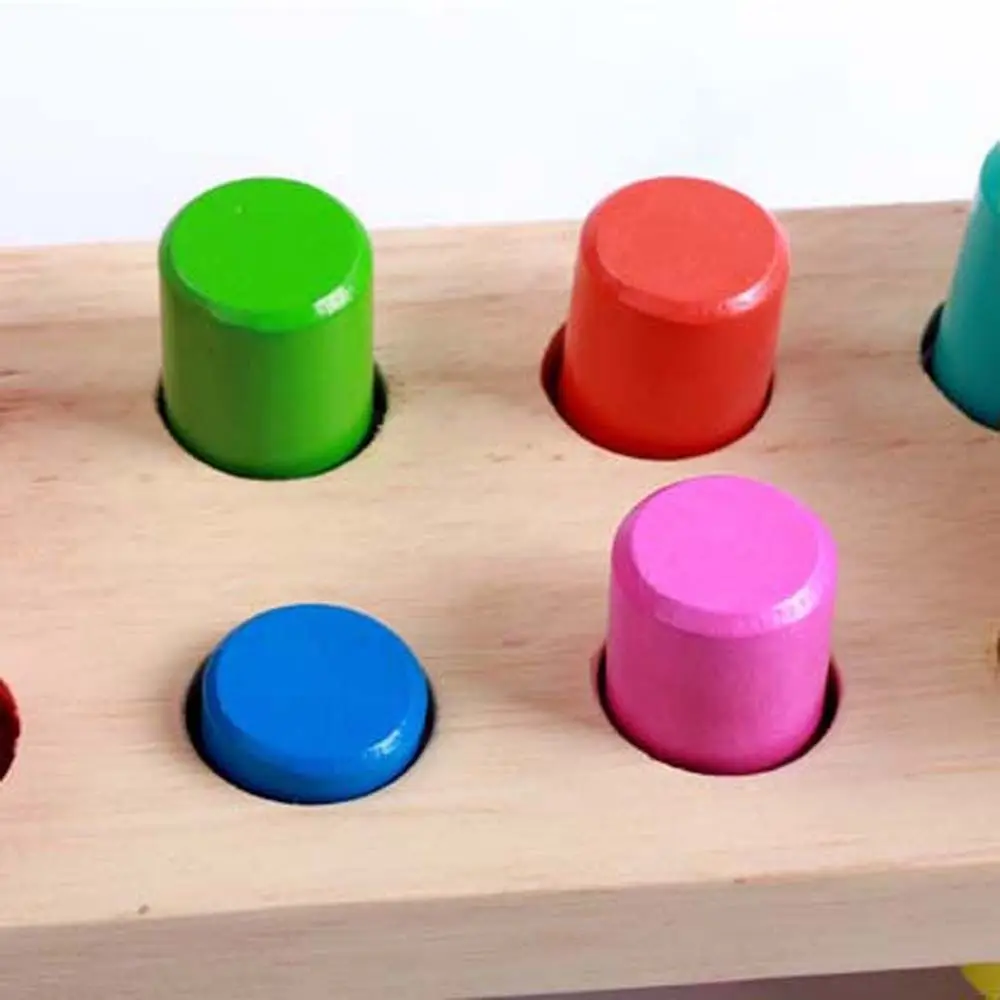 Fine Motor Training Wooden Hammer Toy Color Cognition Geometric Figure Montessori Toy Colorful Training Aid Early Education Toy