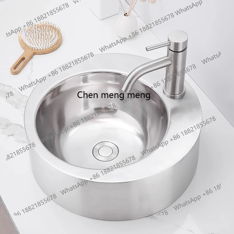 

304 stainless steel countertop basin creative bathroom hand wash basin balcony laundry household basin