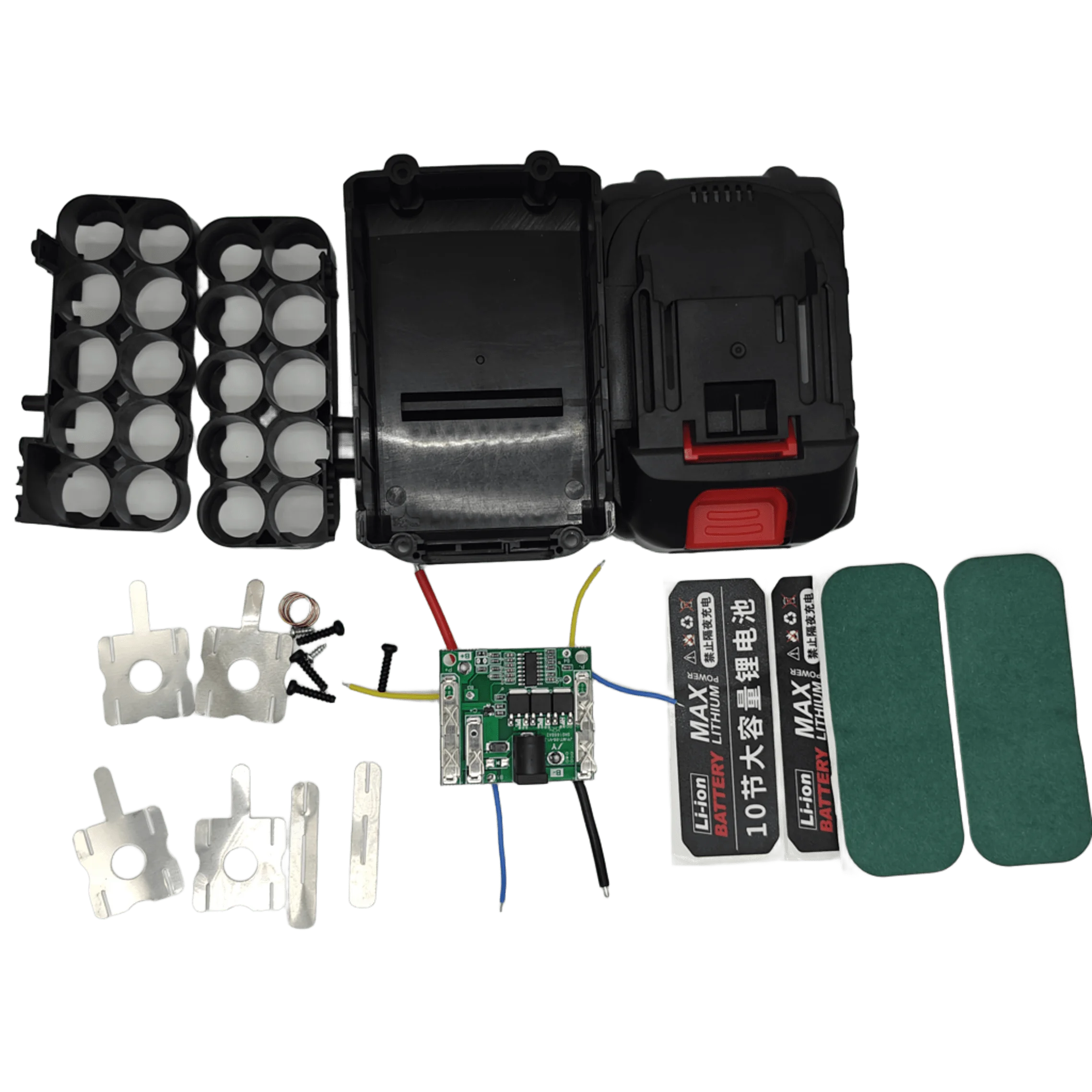18V 21V Screwdriver Battery Case 5X 10X 15X 18650 Holder 5S 50A Bms Welding Nickel, Suitable for Use with 6Ah to 14Ah Electric Drills