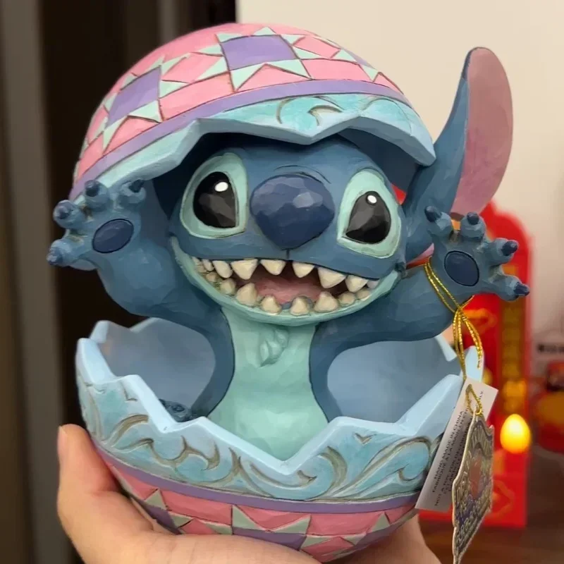 

13cm Disney Stitch Handmade Stitch Egg Set Decorated Starry Collectible Doll Baby Birthday Decoration Gift Creative Gift