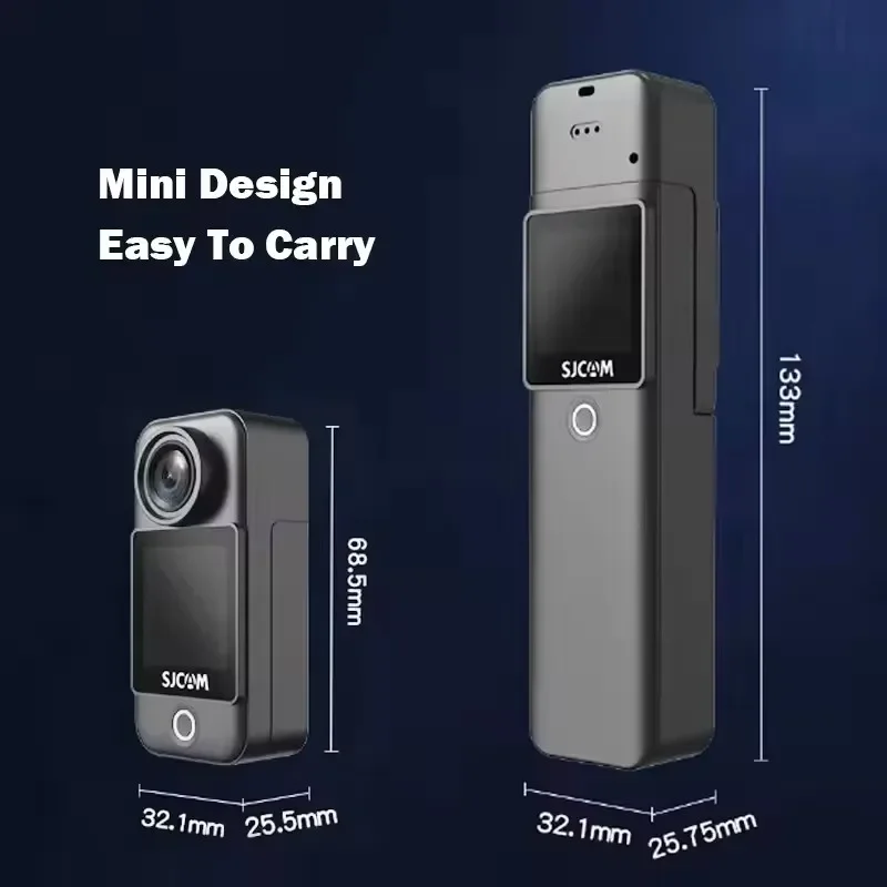 كاميرا رياضية 4K Mini Ultra HD مسجل فيديو رقمي محمول 155 °   كاميرا فيديو للدراجة، كاميرا رياضية قابلة لإعادة الشحن، كاميرا ويب للسيارة DVR