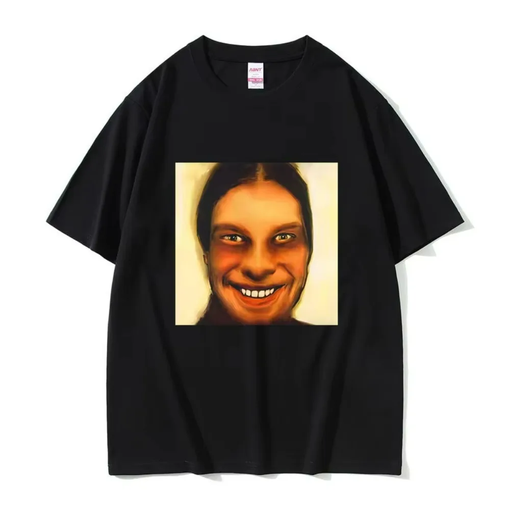 Aphex Twin Mugshot T-shirt Men Women Fashion Retro Oversized Short Sleeve Male High Quality Soft Cotton Tshirt Man Casual Tees