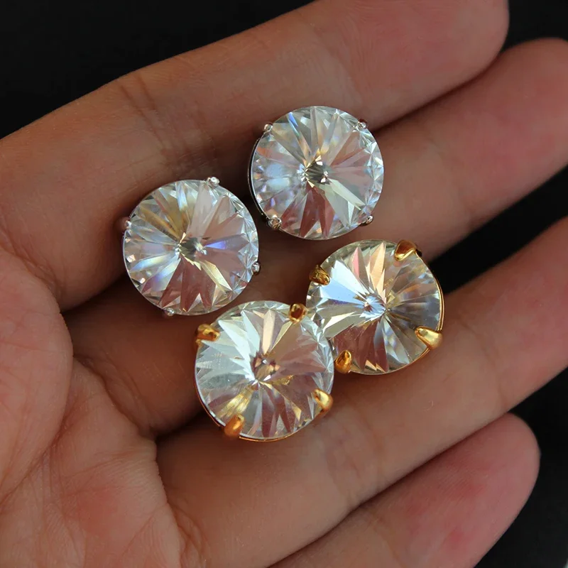 Fashion Europe America Shiny Zircon Earrings Women Famous Brands High Quality Designer Jewelry Trend