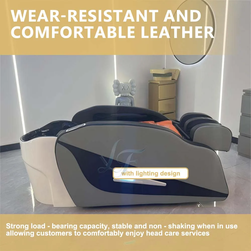 Hair Salon Shampoo Bed with Bowl Steamer Electric Massage Table Head Spa Wash Hair Bed 3