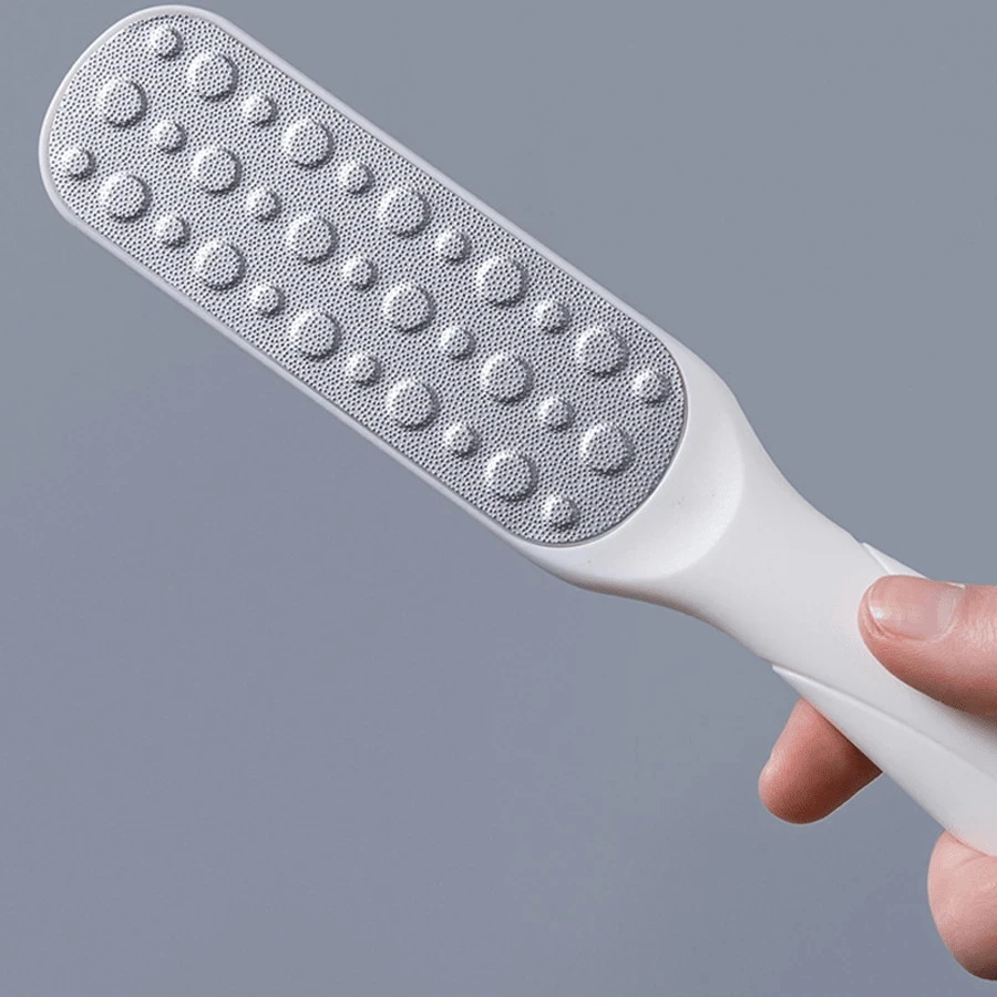 1PC 両面フットスクラバー、家庭用大型フット角質除去ブラシ、バッグ、オーガナイザー、フットスキンケアツール