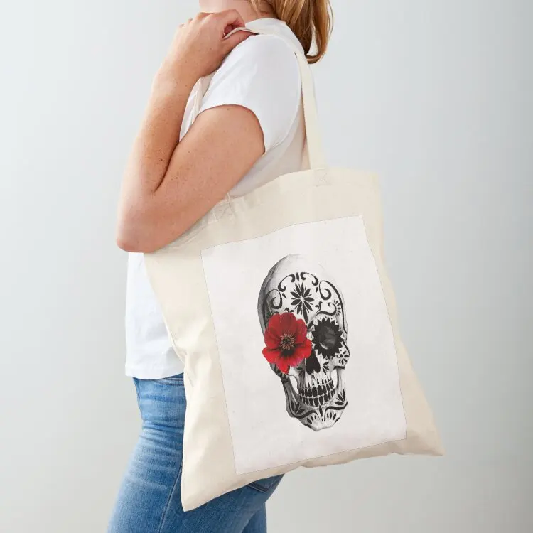 

Sugar skull Day of the dead Tote Bag tote bags men personalized tote Canvas shoulder bag Fabric bag