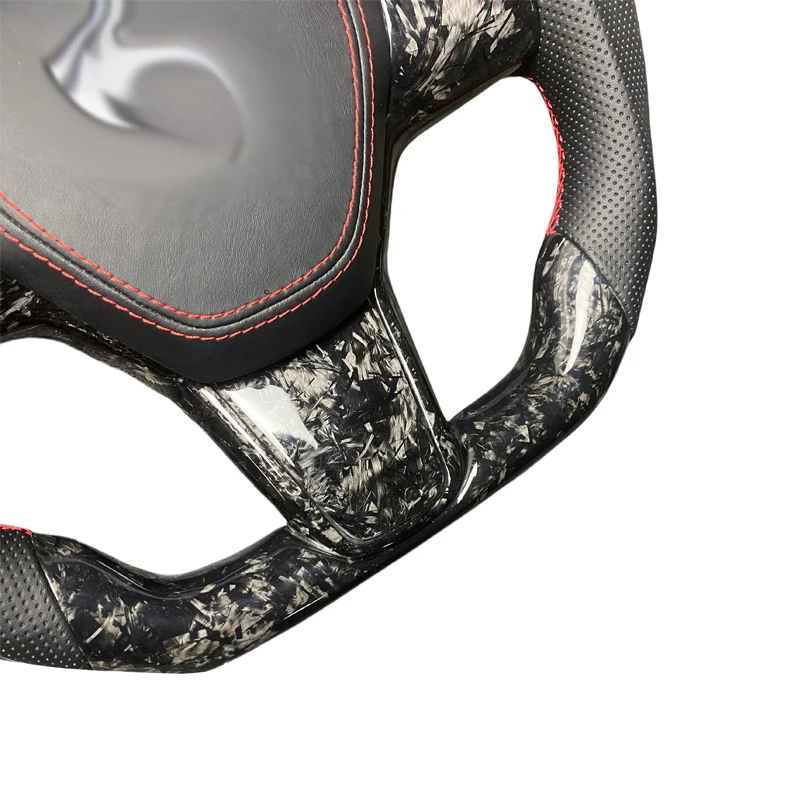 عجلة قيادة من الكربون لسيارة تسلا 3 تسلا Y جودة عالية أحمر أسود أزرق عجلة قيادة من ألياف الكربون المزورة لنمط تسلا الجديد #5