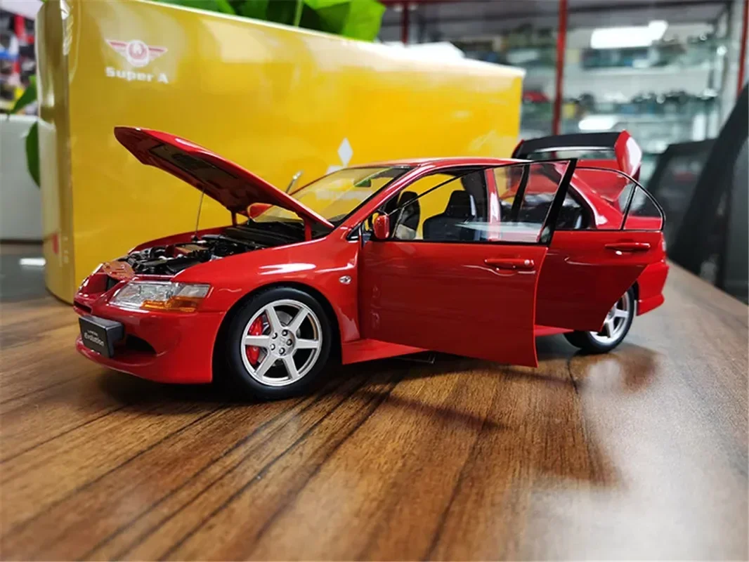 1/18 Super A For Mitsubishi Lancer EVO 8 Diecast Car Model Kids boys girls Gifts Collection Ornament Display Red Metal,Plastic