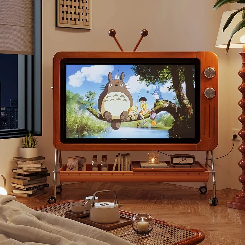 

Cabin retro mobile TV cabinet bracket small apartment living room bedroom modern simple floor high