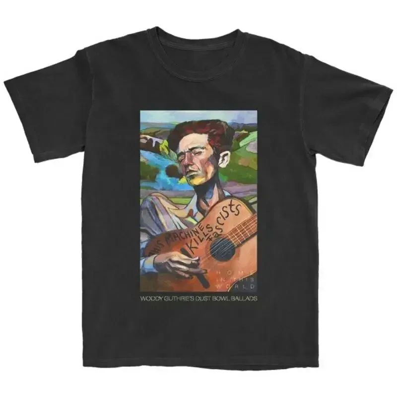 Vintage Woody Guthrie'S Dust Bowl Ballad T Shirt This Machine Kills Fascists