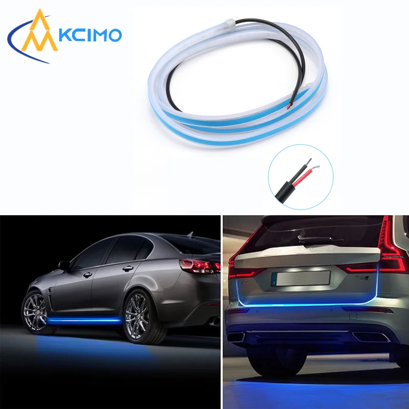 

150cm IP68 Waterproof LED Car Hood Atmosphere Light Strip, 12V 3000LM Auto Exterior Decorative Lamp, Cuttable DRL Headlight Door