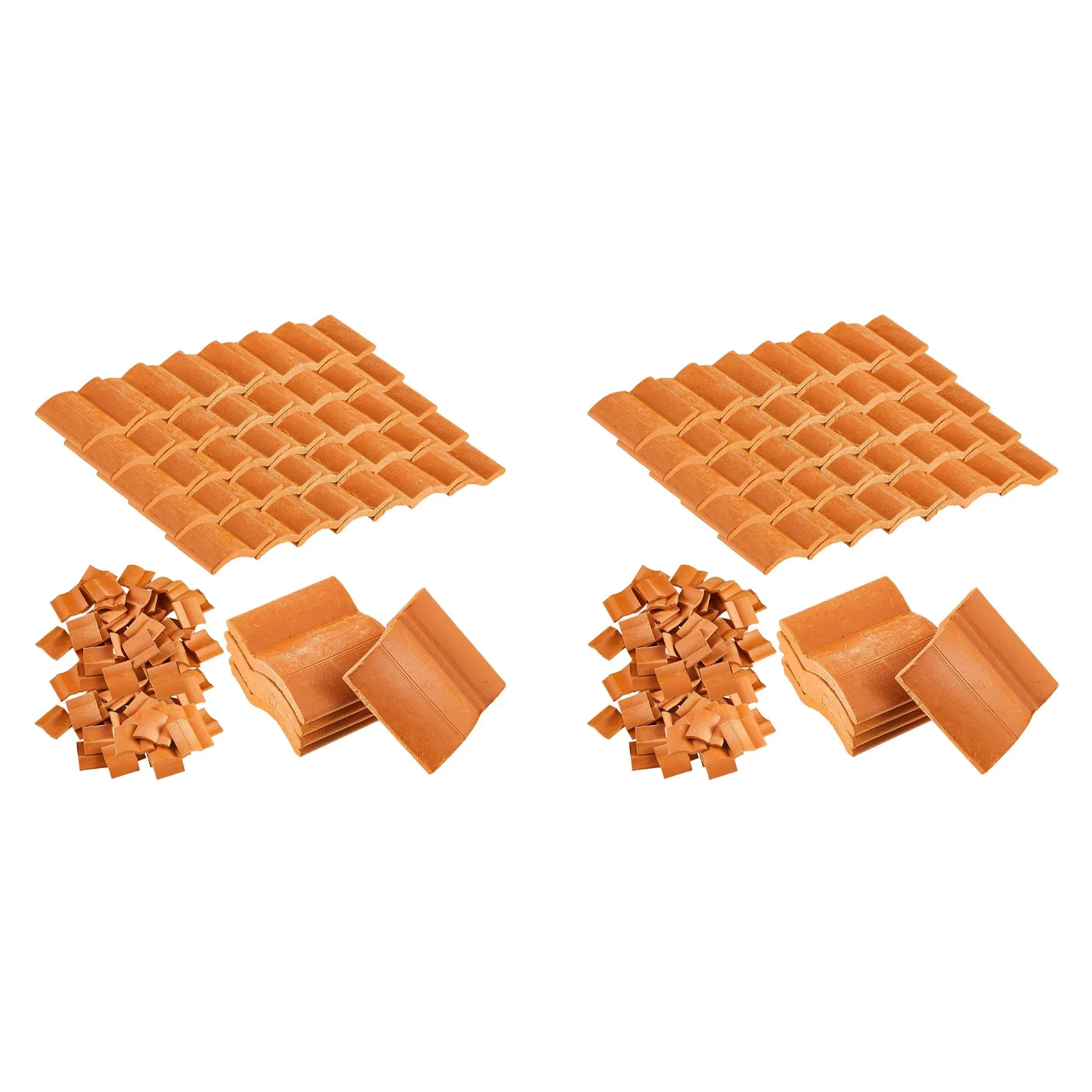 Roof Tiles Model Building Set Miniature Tiles Roof Tiles Dollhouse Shingles Fake Tile Model Landscape Accessories,200Pcs