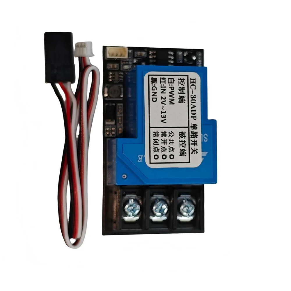 

1-Way Electronic Switch 30A Relay Module Wide Voltage PWM Control For RC Model Light Control 2-13V Input 1000-2000us PWM Signal