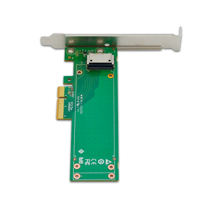 PE34E PCIe 4.0 x4 to NVMe EDSFF 1U short E1.S Adapter