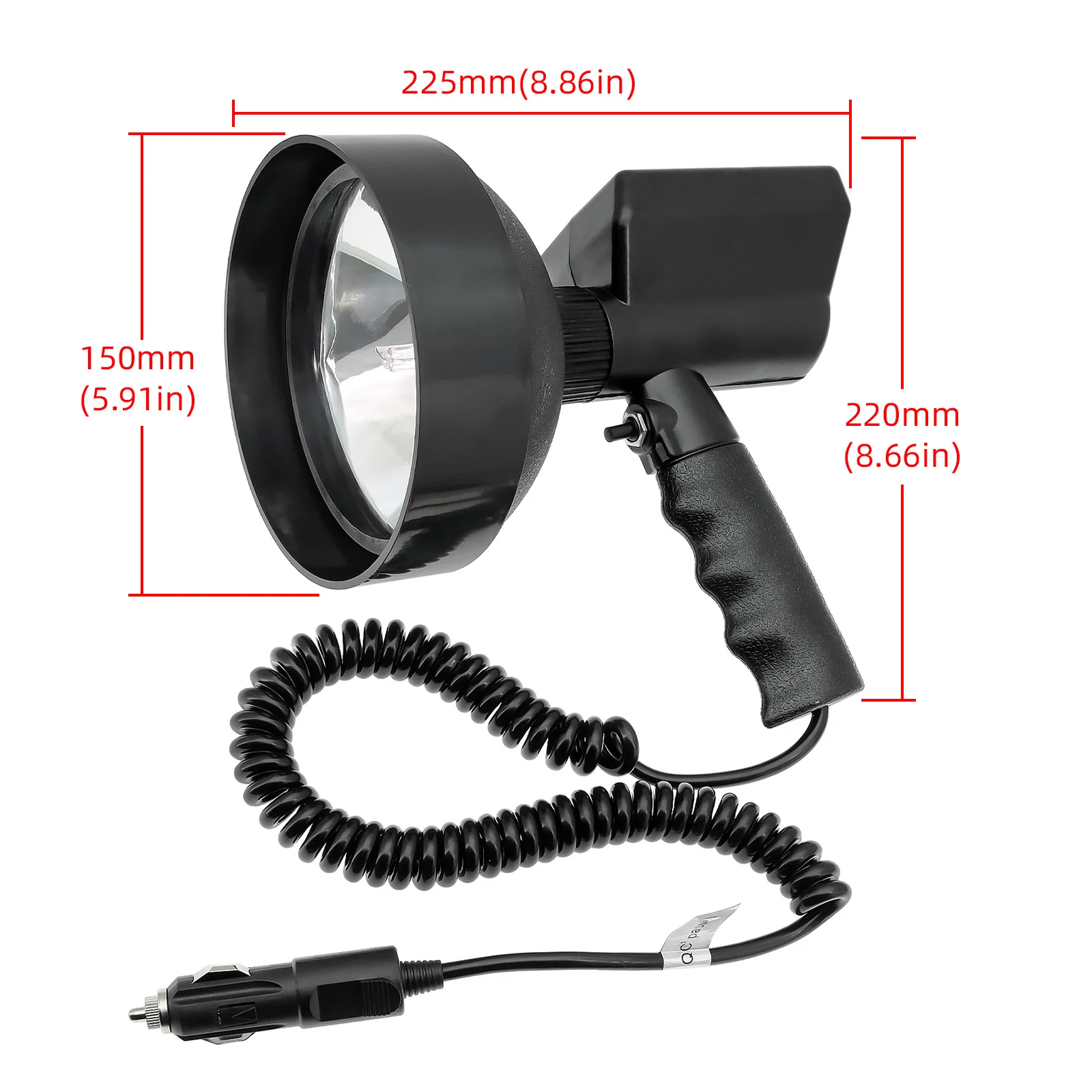 High power 5 Inch 35W xenon lamp outdoor Handheld hunting Lights fishing patrol vehicle HID searchlights hernia spotlight 12V