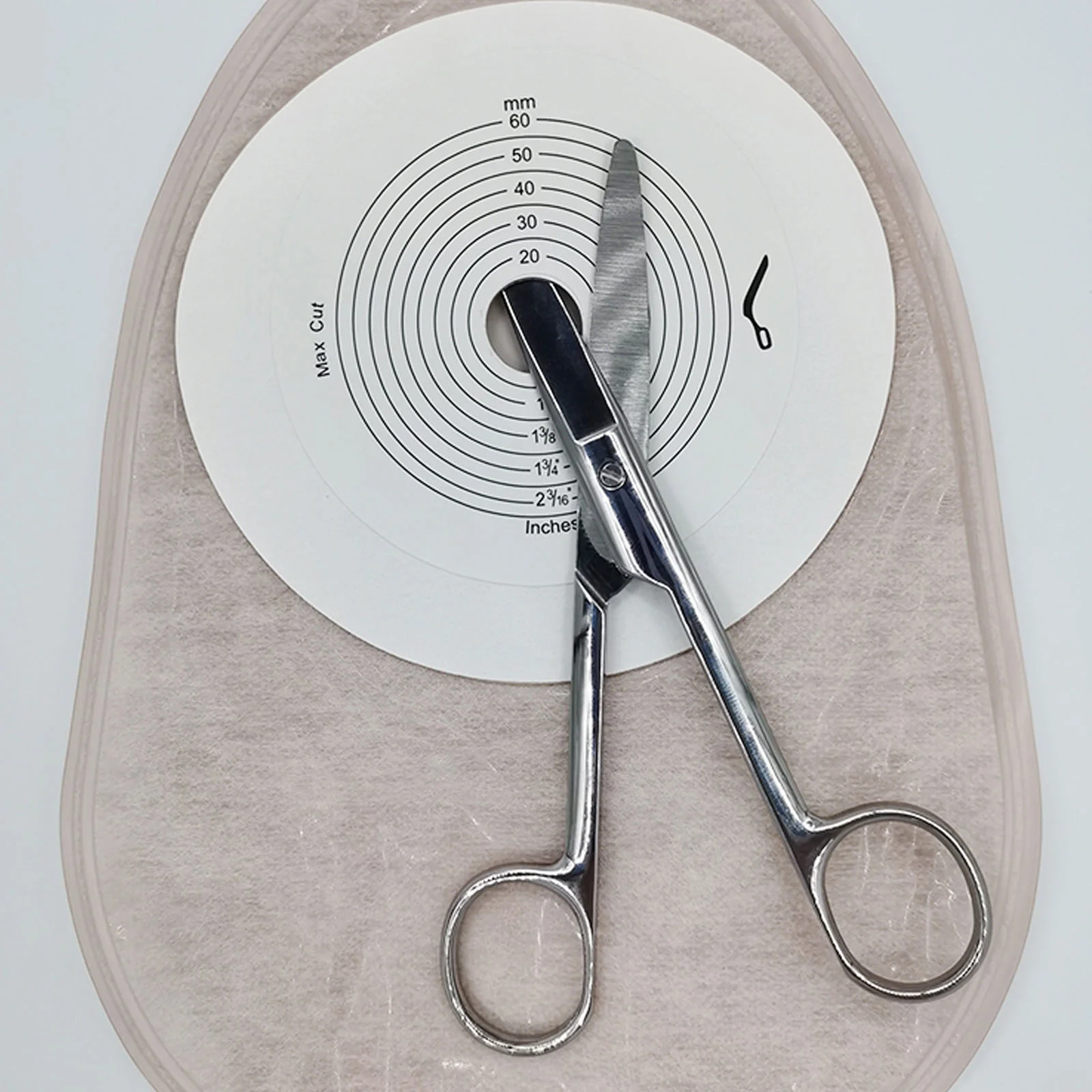 

Round Stoma Scissors Colostomy Supplies First Aid Bag Surgical Stainless Steel Metal Polished Finish