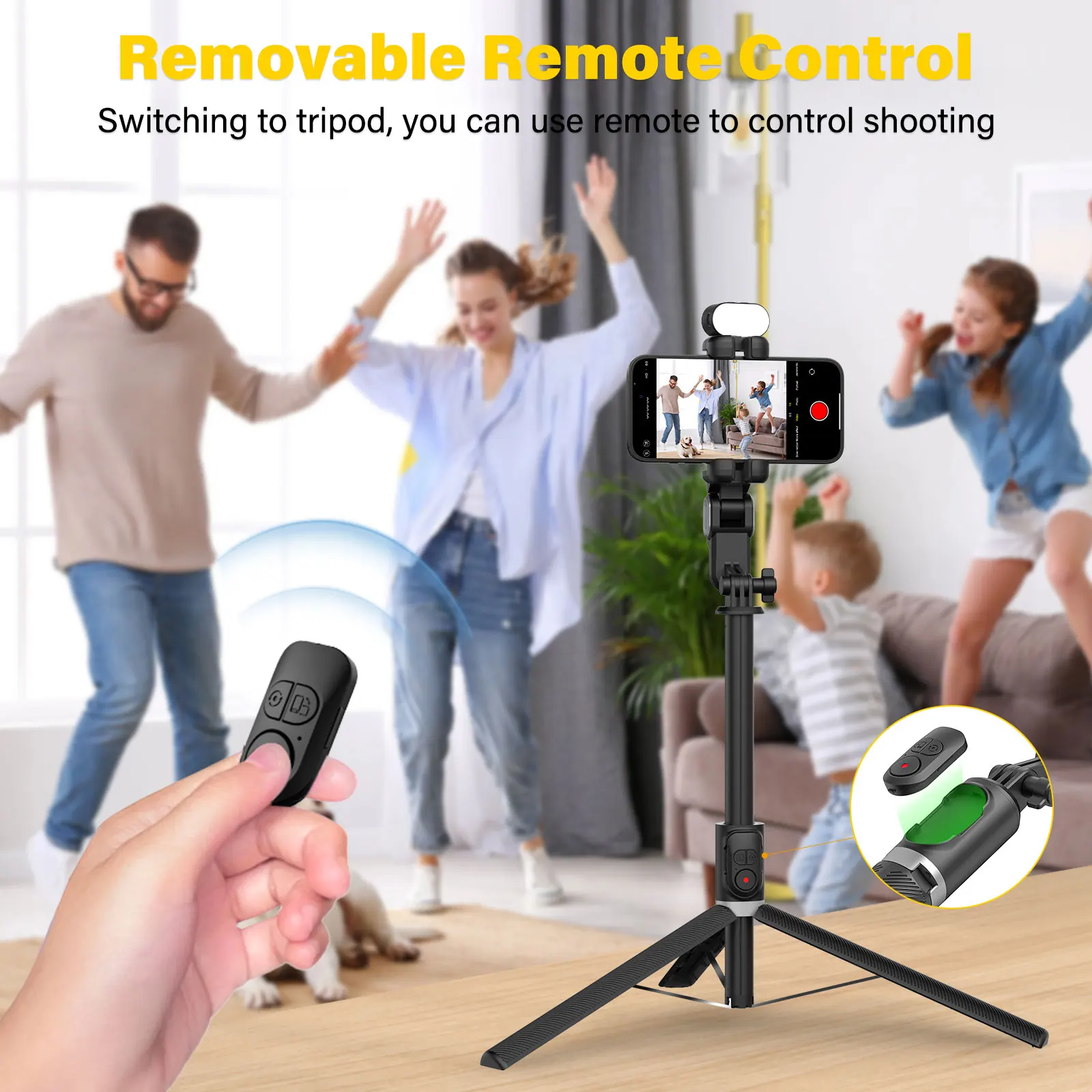 AOCHUAN M2PRO Smartphone Gimbal Stabilizer1-Axis Stabilizer Face Tracking without App 4-in-1 Mobile Gimbal Stabilizer for phone