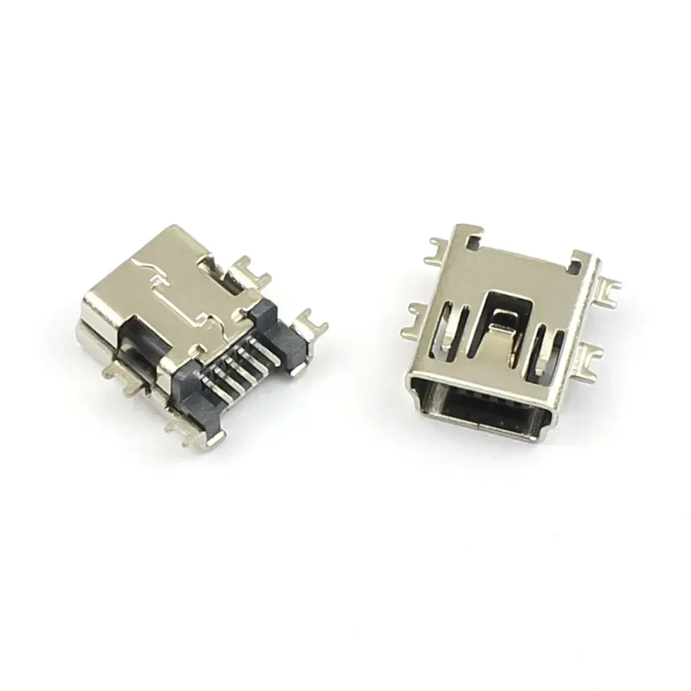 100pcs Mini USB B 5 Pin Female SMT Panel Mount Connector