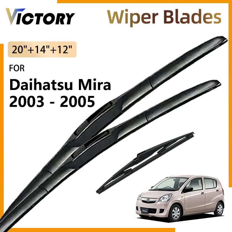 Front Rear Wiper Blades For Daihatsu Mira Cuore L250 2003 2004 2005 Accessories Windshield Windscreen Window Brushes 20