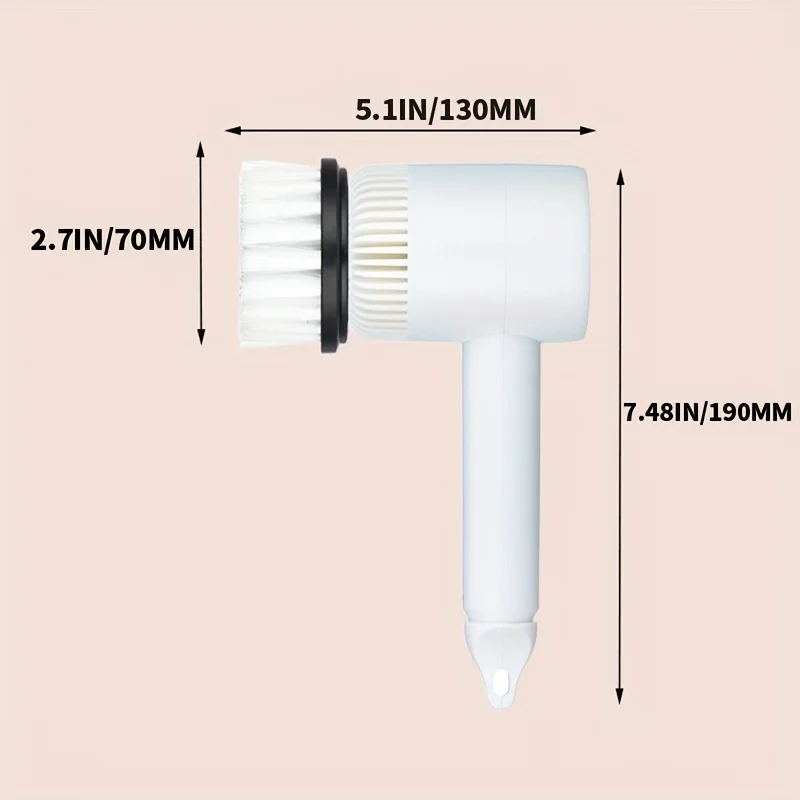 Щетка для чистки USB Беспроводная зарядка Кухня Ванная комната Щетка для обуви Щетка для кожаной обуви Многофункциональная