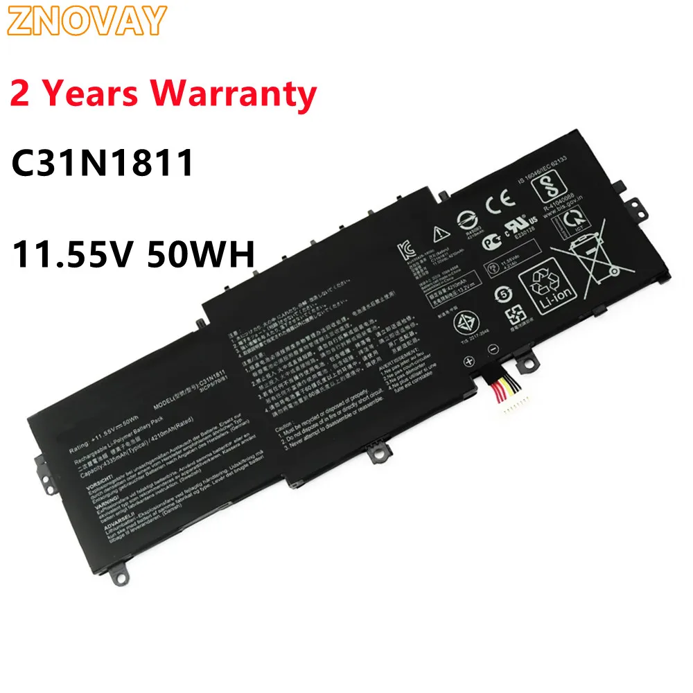 

ZNOVAY C31N1811 Laptop Battery For ASUS BX433FN UX433FN-2S For ZenBook 14 UX433F UX433FA-A5046R 0B200-03080000 11.55V 50WH New