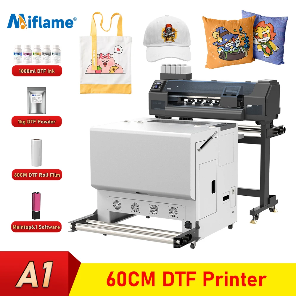 A1 DTF Printer For Epson Dual XP600 Directly to Film Transfer Printer T shirt Priting Machine 24inch dtf printing machine Impres