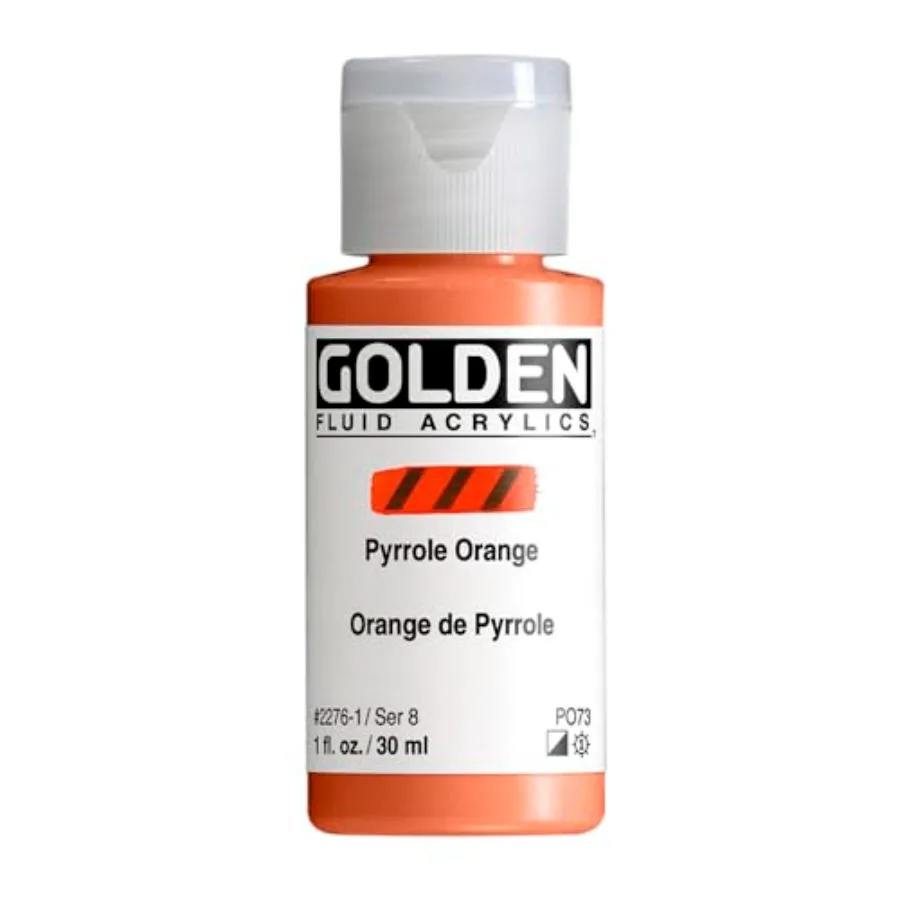 

Fluid Acrylics - Pyrrole Orange - 1 oz Bottle