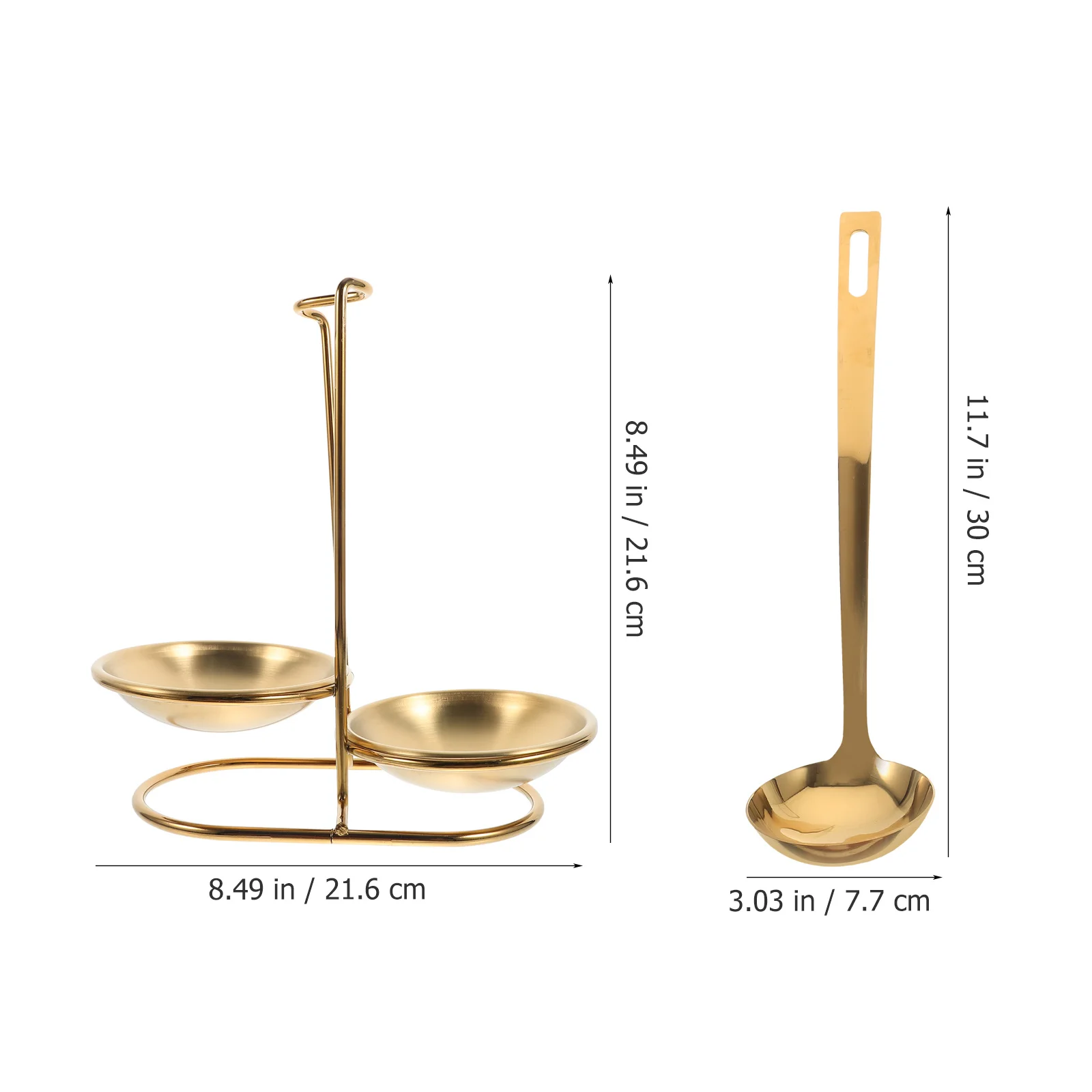 

1Set Stainless Steel Soup Spoon Set Strainer Ladle Organizer Practical Versatile Design Compact Stylish Appearance