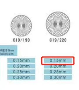 C02 C09 C19 CM11 Стоматологические алмазные режущие диски Диски