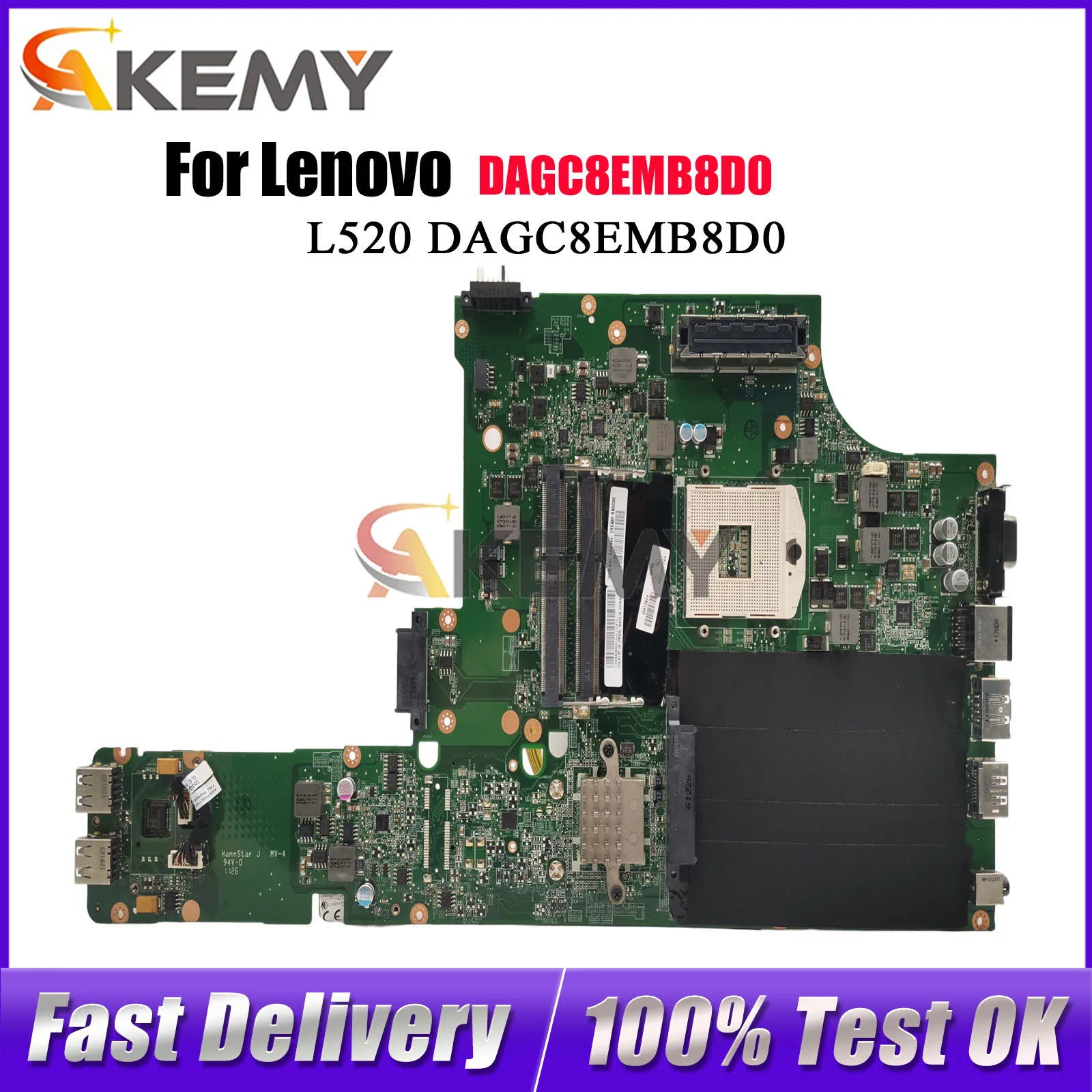 

Материнская плата для ноутбука Lenovo ThinkPad L520 DAGC8EMB8D0 со встроенной графикой DDR3, 100% полностью протестирована