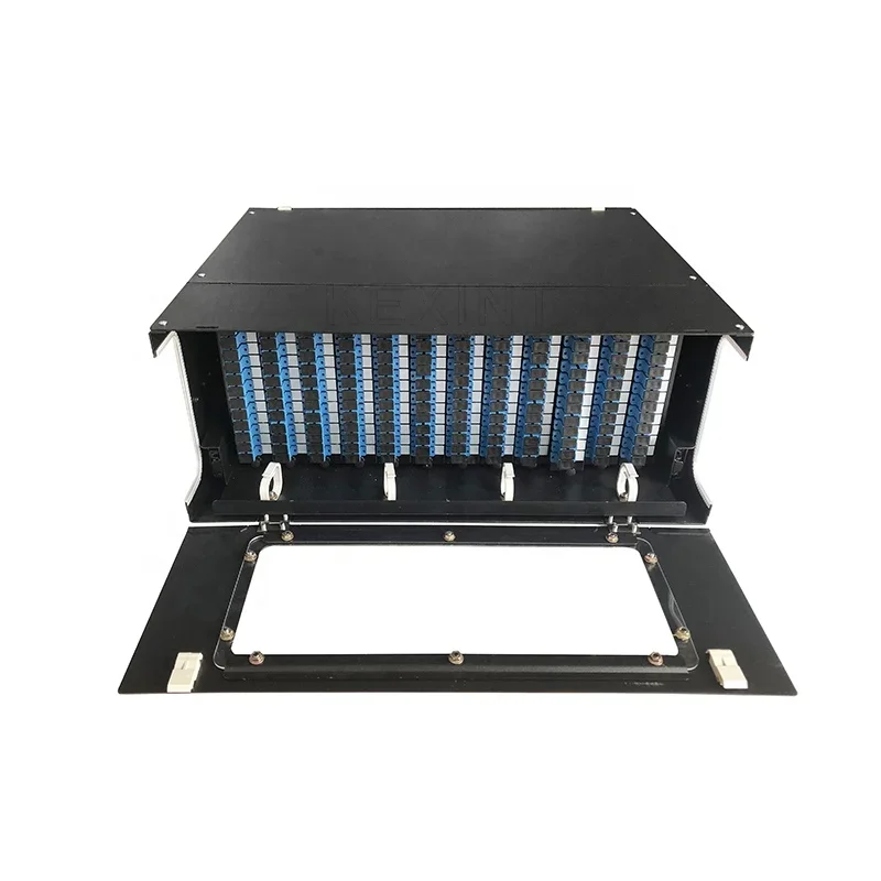 Rack Mount Fully Equipped ODF Fiber Optic Distribution Frame With 144 Ports SC/UPC Patch Cord Pigtail And Adaptor