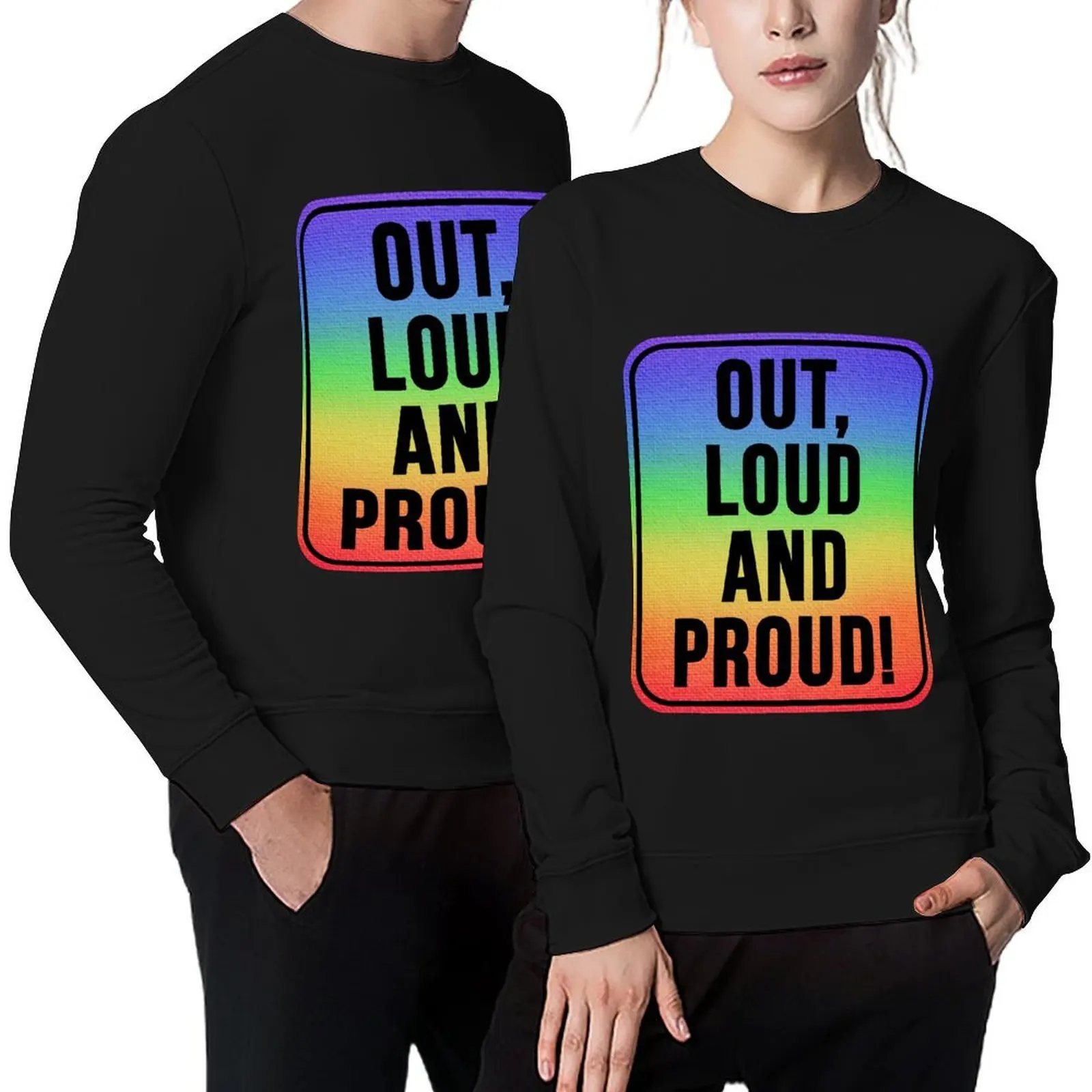 

Out, Loud And Proud! Pullover anime clothing japanese style men's clothing sweatshirts for men