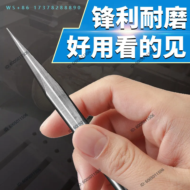 4/6 woodworking carving knife, double-edged straight groove sharp knife, wood carving hollow electric engraving machine,