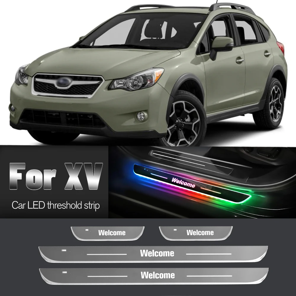 Auto Davanzale Della Porta Luce Per Subaru XV Crosstrek 2012-2023 2013 2018 Logo Personalizzato LED Soglia di Benvenuto Pedale Lampada Accessori