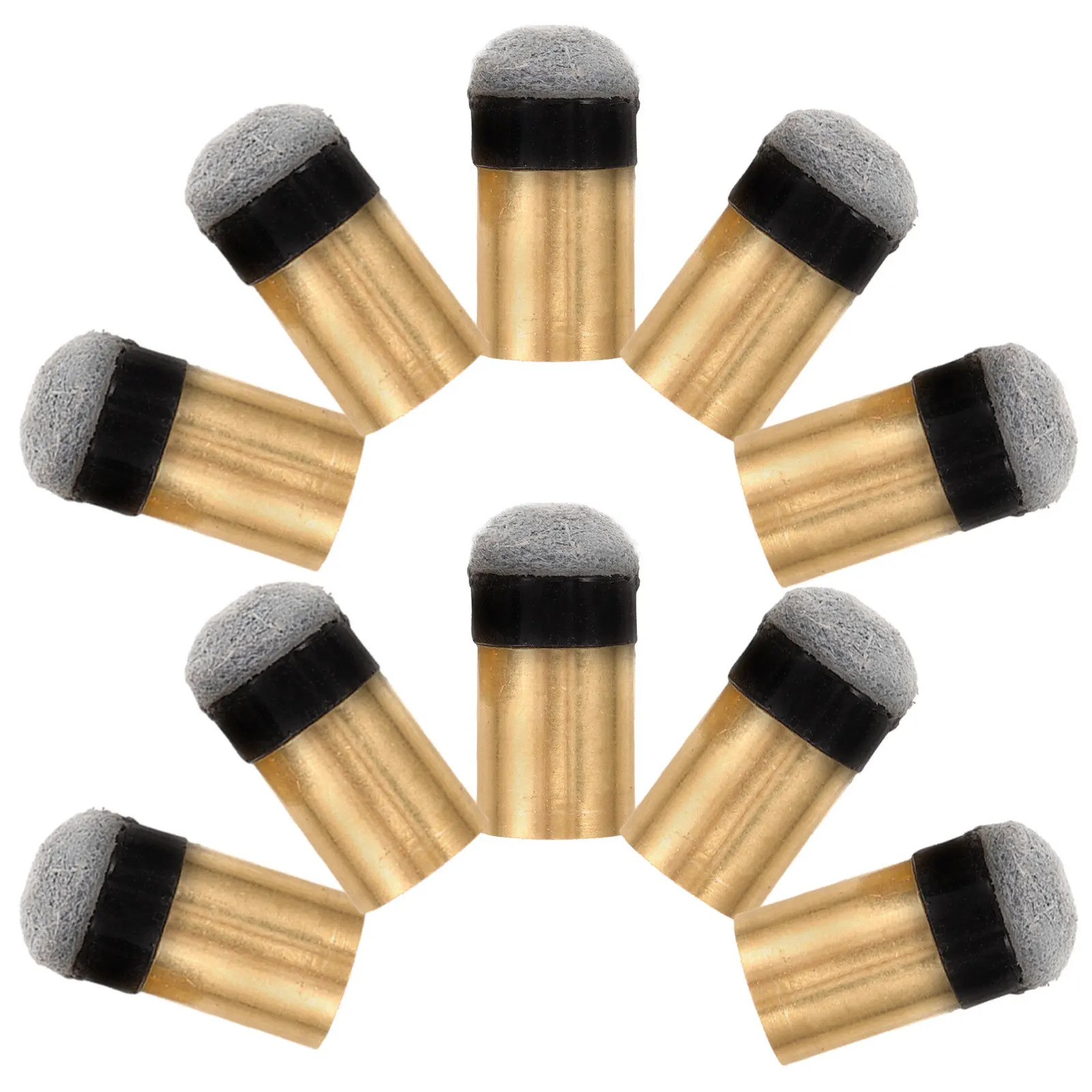 

10Pcs Screw-on Billiard Cue Tips Replacement Kit Lightweight Portable Pool Cue Accessories for Better Ball Control and Precision