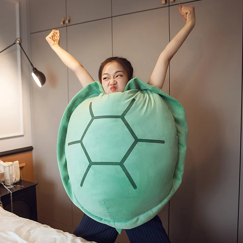 

Extra Large Wearable Turtle Shell Tortoise Plush Funny Toy Animal Doll Soft Pillow Sea Turtle Dress Up Clothes for Kid Adult