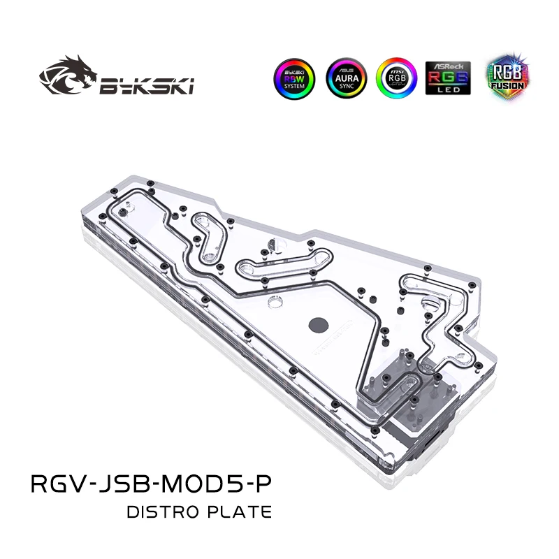 Imagem -02 - Bykski-placa Waterway para Chassis com Jonsbo Mod5 Case Bomba de Placa Distro pc Water Cooling Rgv-jsb-mod5-p