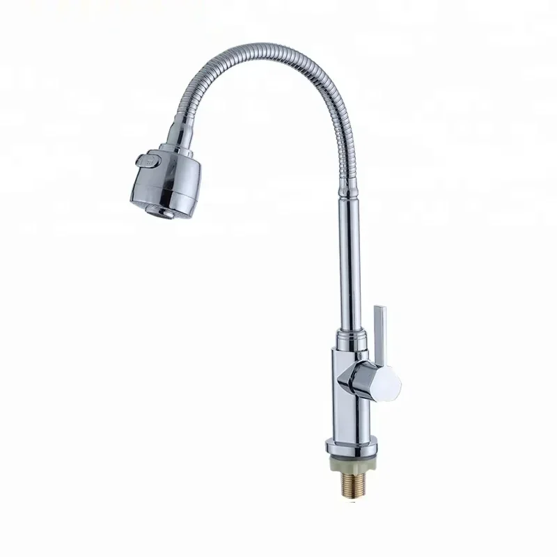 YYHC-China faucet factory cheap price deck mounted kitchen sink faucet single cold water zinc body kitchen faucet