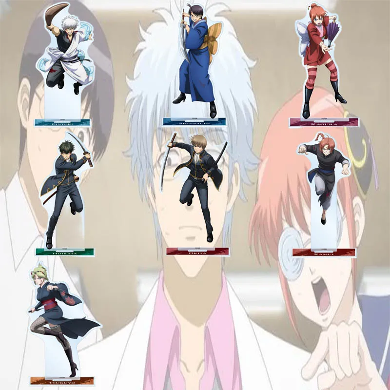 GINTAMA 15CM Classic Anime Scene Acrylic Stand Figure Tabletop Display Ornament Collection Merchandise Keychain
