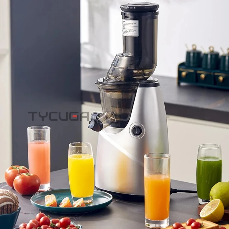 Large Caliber Slow Juicer Screw Cold Press Extractor Slag Juice Separation Filter-Free Easy Wash Electric Fruit Juicer Machine