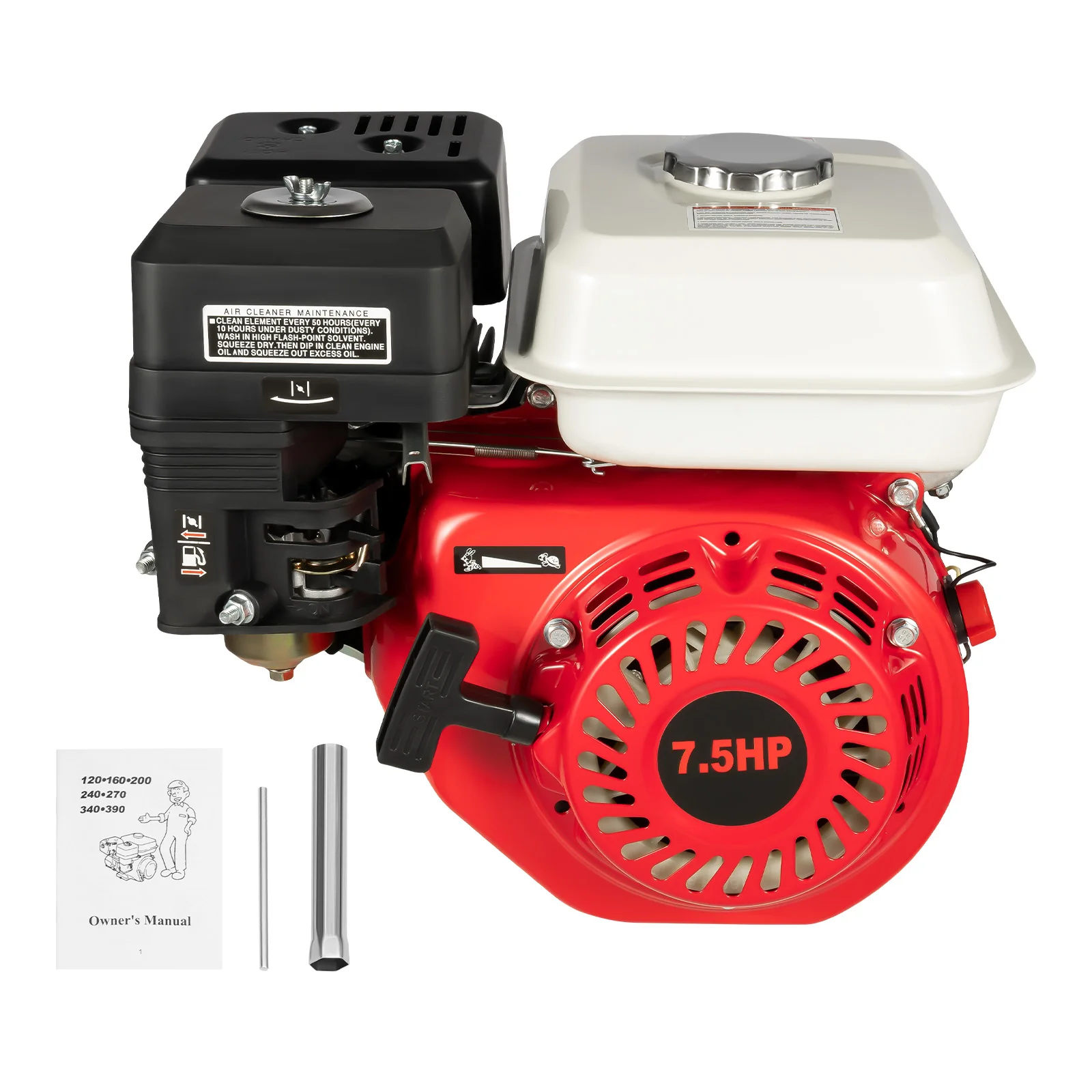 5,1 kW Generator 7,5 PS Benzinmotor nahtlos 25 ° Schräger Einzylinder 4-Takt für landwirtschaftliche Geräte und Heimbackup – Detail 4