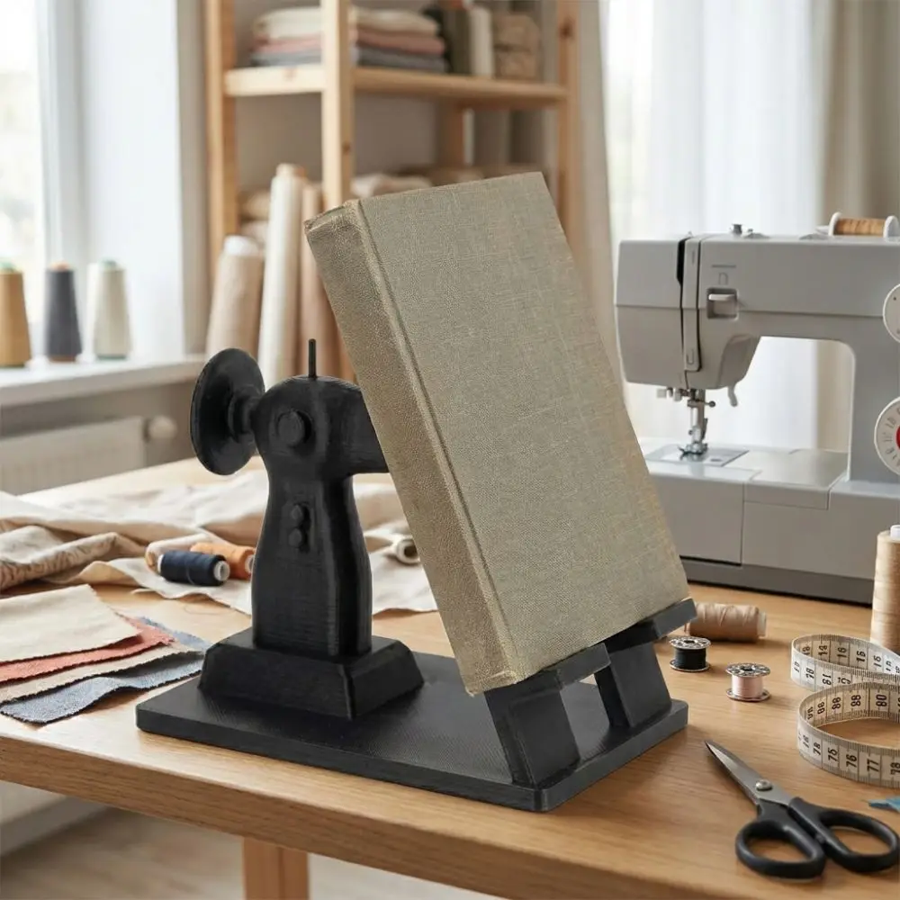 3D Printed Sewing Machine Phone Stand Vintage Anti-slip Card Books Tablet Holder Novelty Plastic Phone Holder Figurine